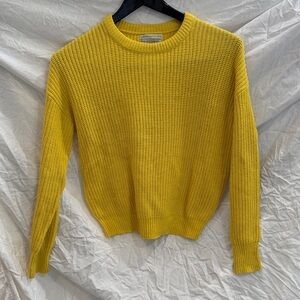 Urban Outfitters Bright Yellow Crew Neck Sweater